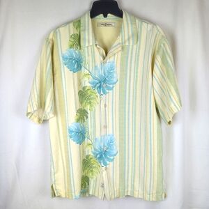 Tommy Bahama Hawaiian Silk Button-Down Short Sleeve Shirt Size L